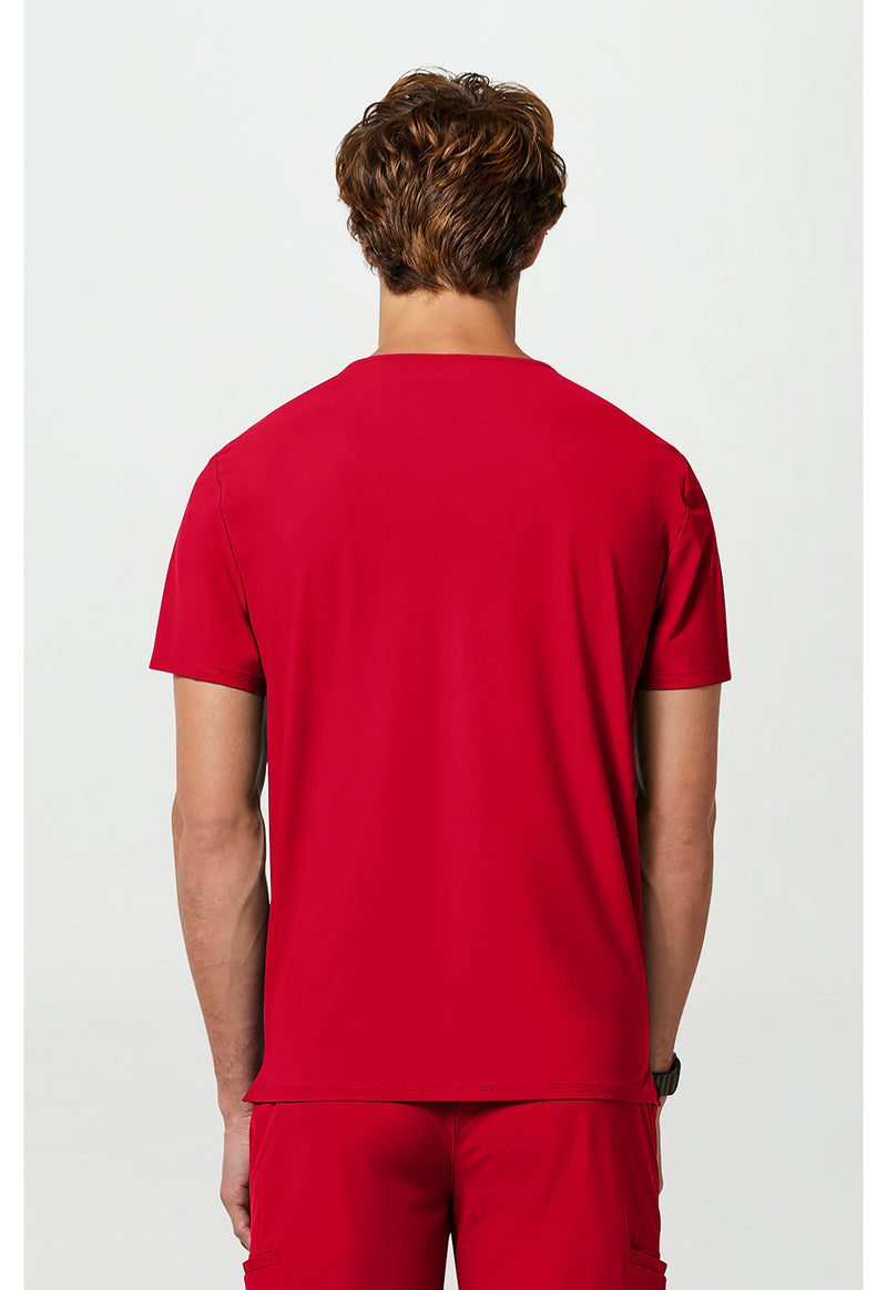Cherry Pop - Cherokee IN Pursuit Men Scrub Top - Back View