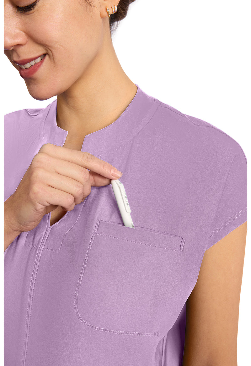 Livewire Lilac - Dolman V-Neck Top (View 2)