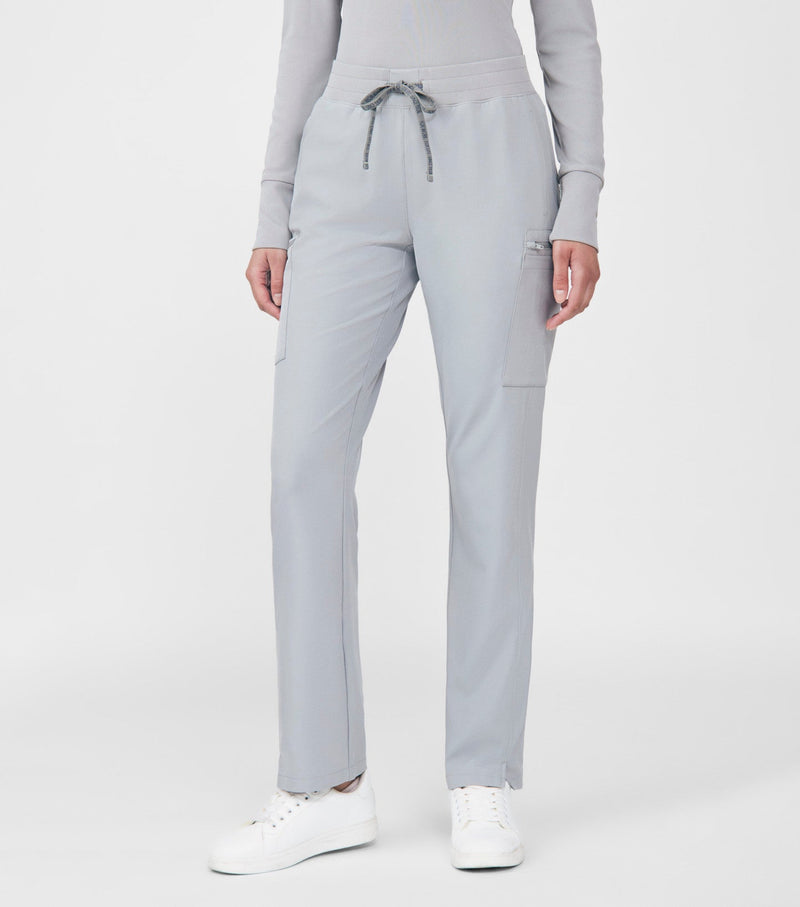 Gray - Landau Forward Women's 7 Pocket Cargo Scrub Pant for Nursing