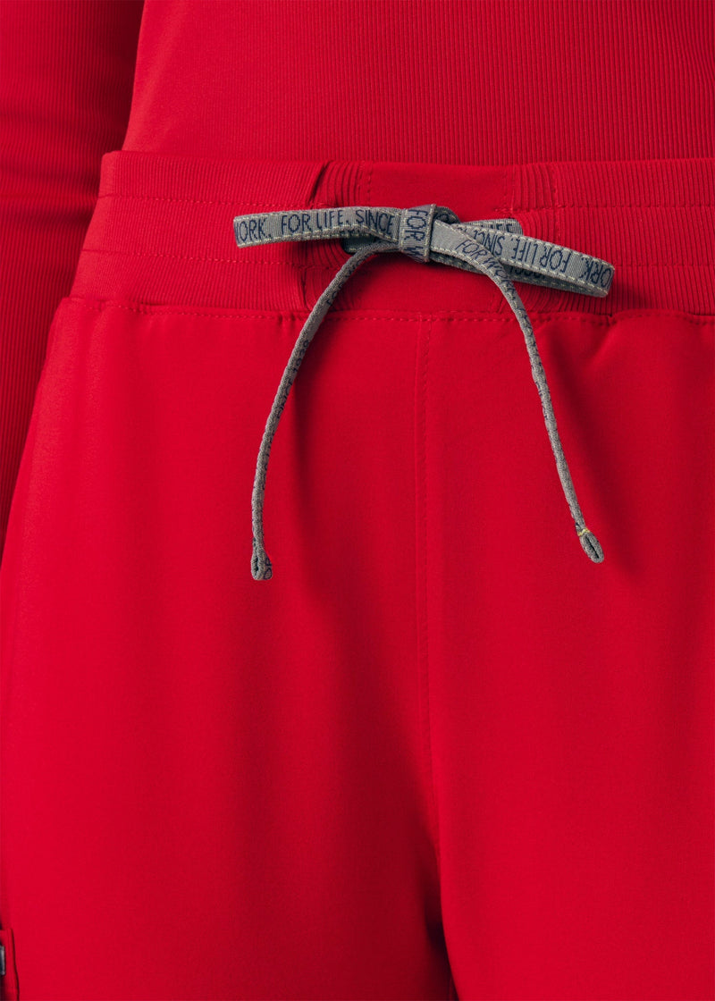 Red - Landau Forward Women's 7 Pocket Cargo Scrub Pant for Nursing