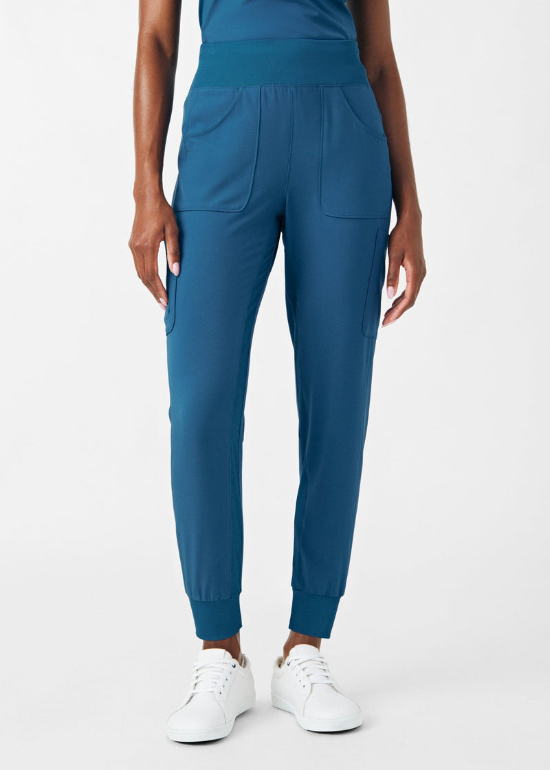 Caribbean - Landau Forward Women's 7 Pocket Cargo Jogger Scrub Pant for Nursing