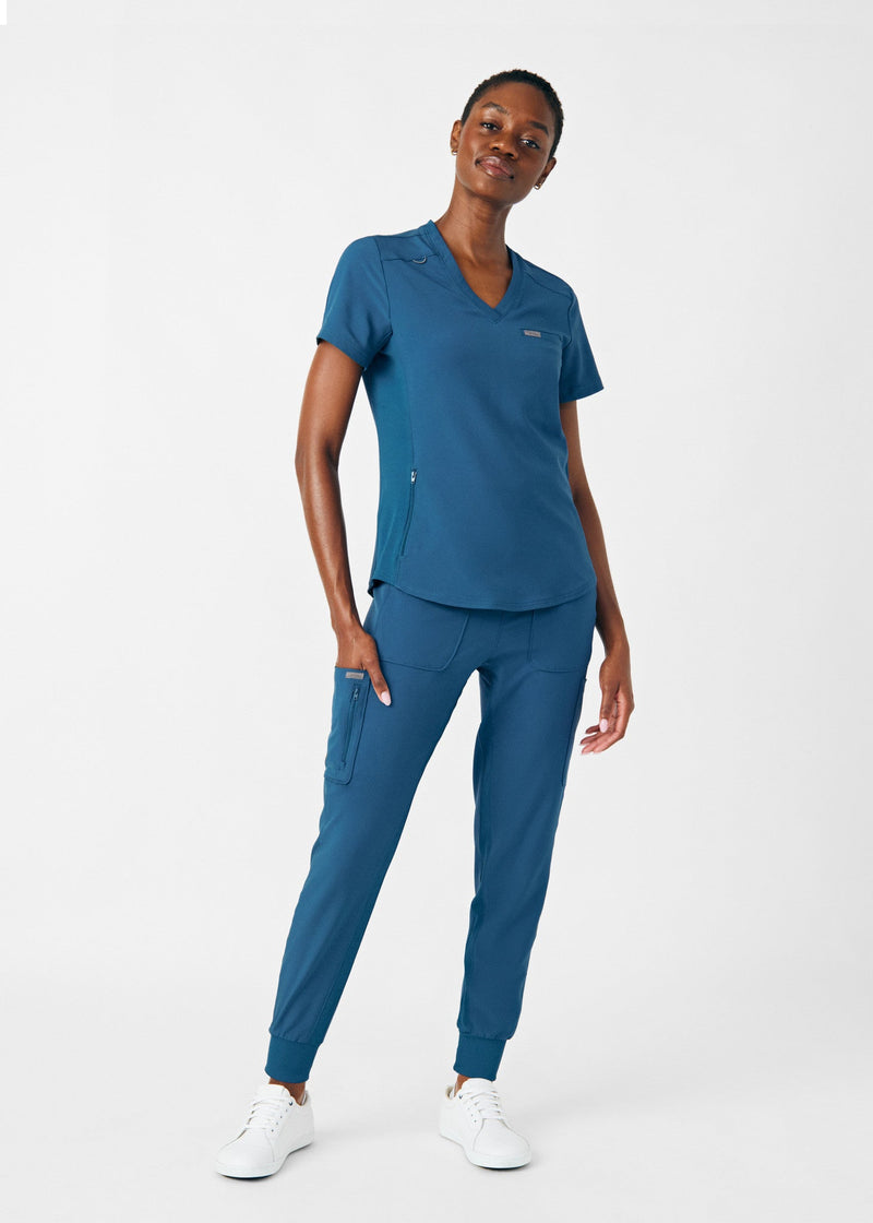 Caribbean - Landau Forward Women's 7 Pocket Cargo Jogger Scrub Pant for Nursing