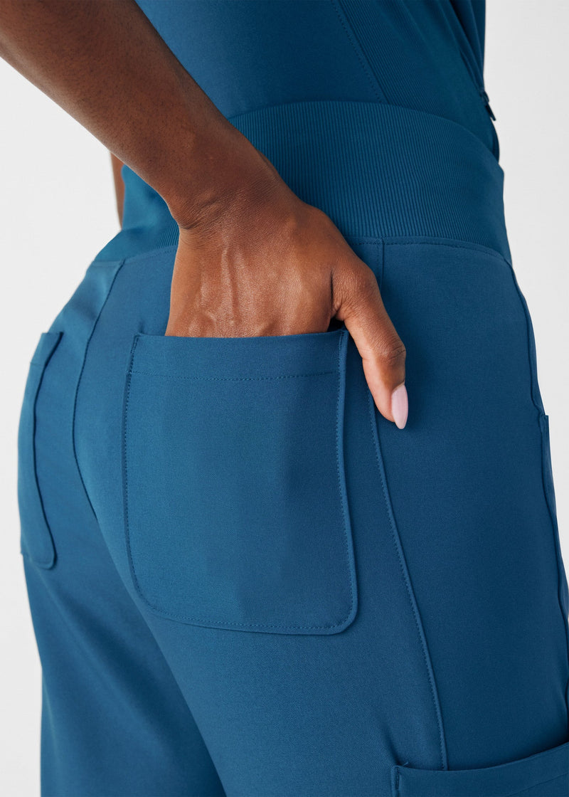 Caribbean - Landau Forward Women's 7 Pocket Cargo Jogger Scrub Pant for Nursing
