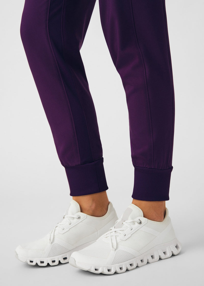 Eggplant - Landau Forward Women's 7 Pocket Cargo Jogger Scrub Pant for Nursing