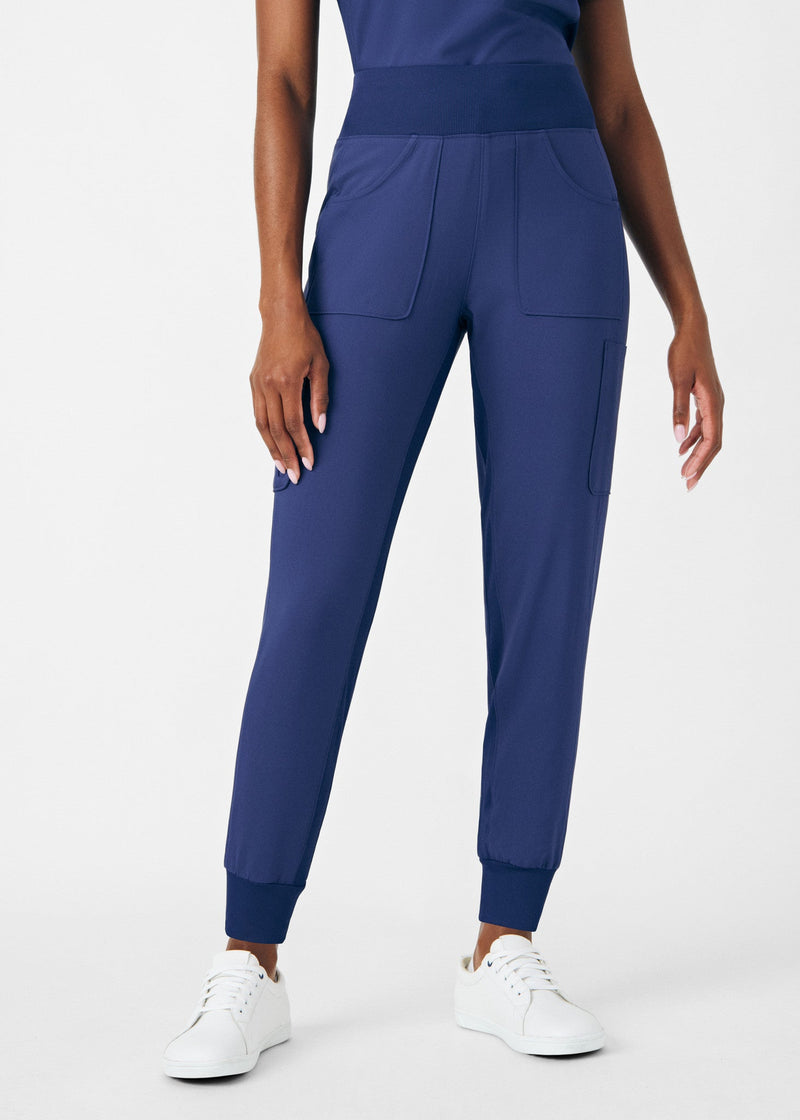 Navy - Landau Forward Women's 7 Pocket Cargo Jogger Scrub Pant for Nursing