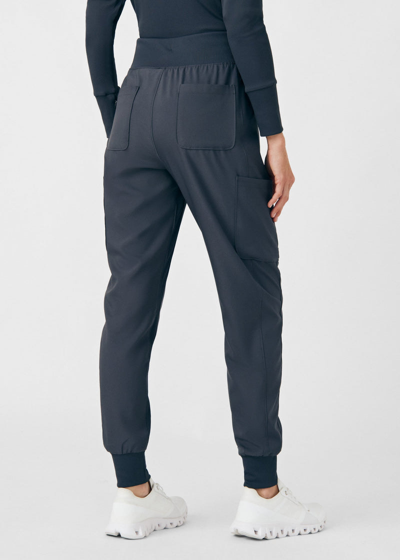 Pewter - Landau Forward Women's 7 Pocket Cargo Jogger Scrub Pant for Nursing
