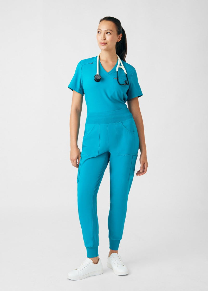 Teal - Landau Forward Women's 7 Pocket Cargo Jogger Scrub Pant for Nursing