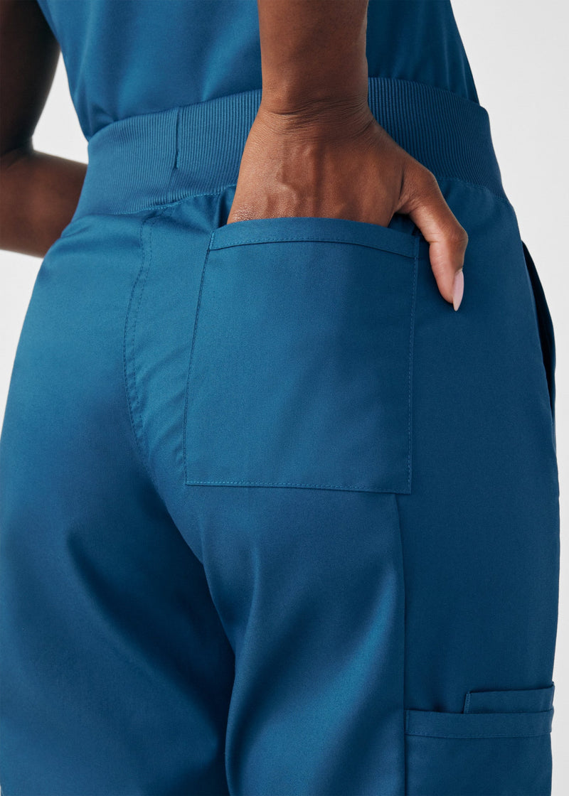 Caribbean - Landau ProFlex Women's 5 Pocket Cargo Scrub Pant for Nursing