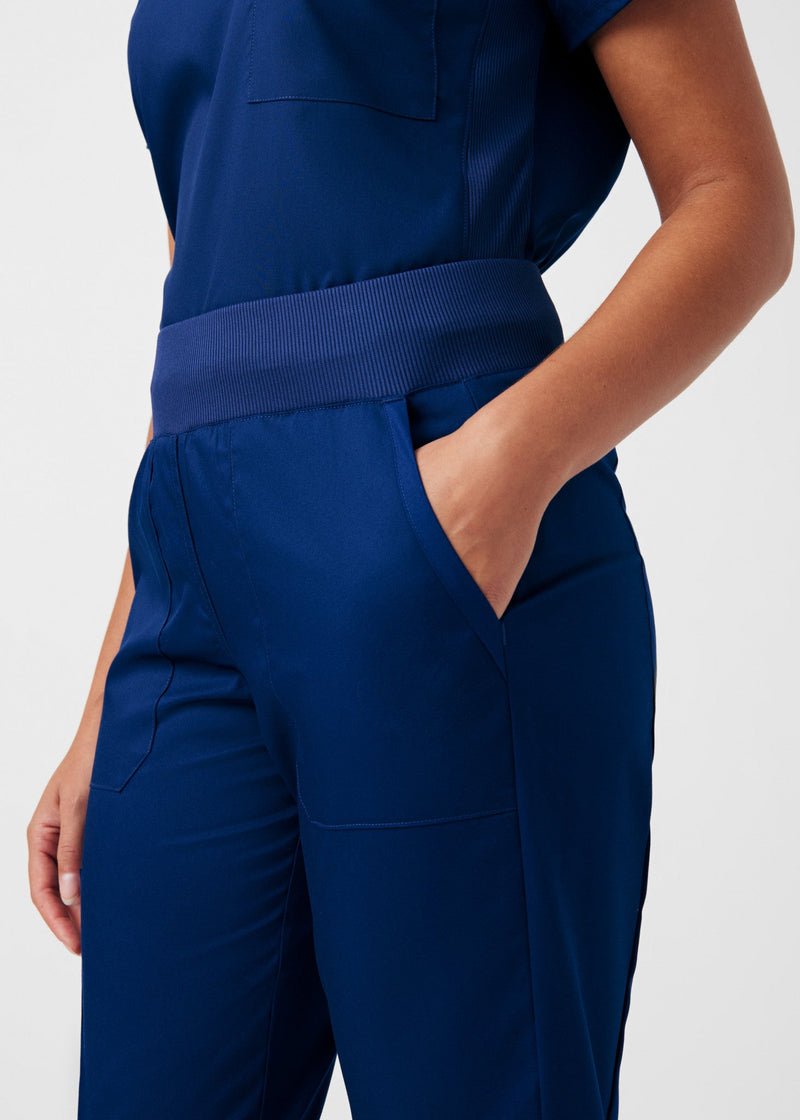 True Navy - Landau ProFlex Women's 5 Pocket Cargo Scrub Pant for Nursing