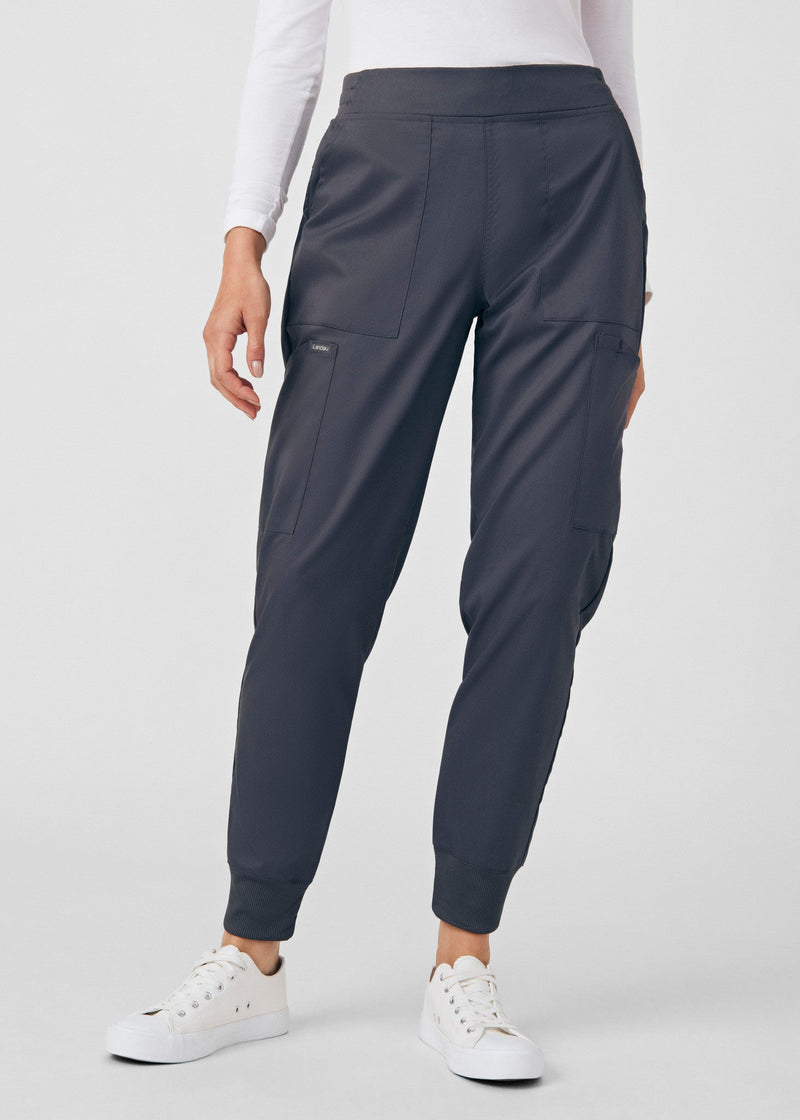 Graphite - Landau ProFlex Women's 6 Pocket Cargo Jogger Scrub Pant for Nursing