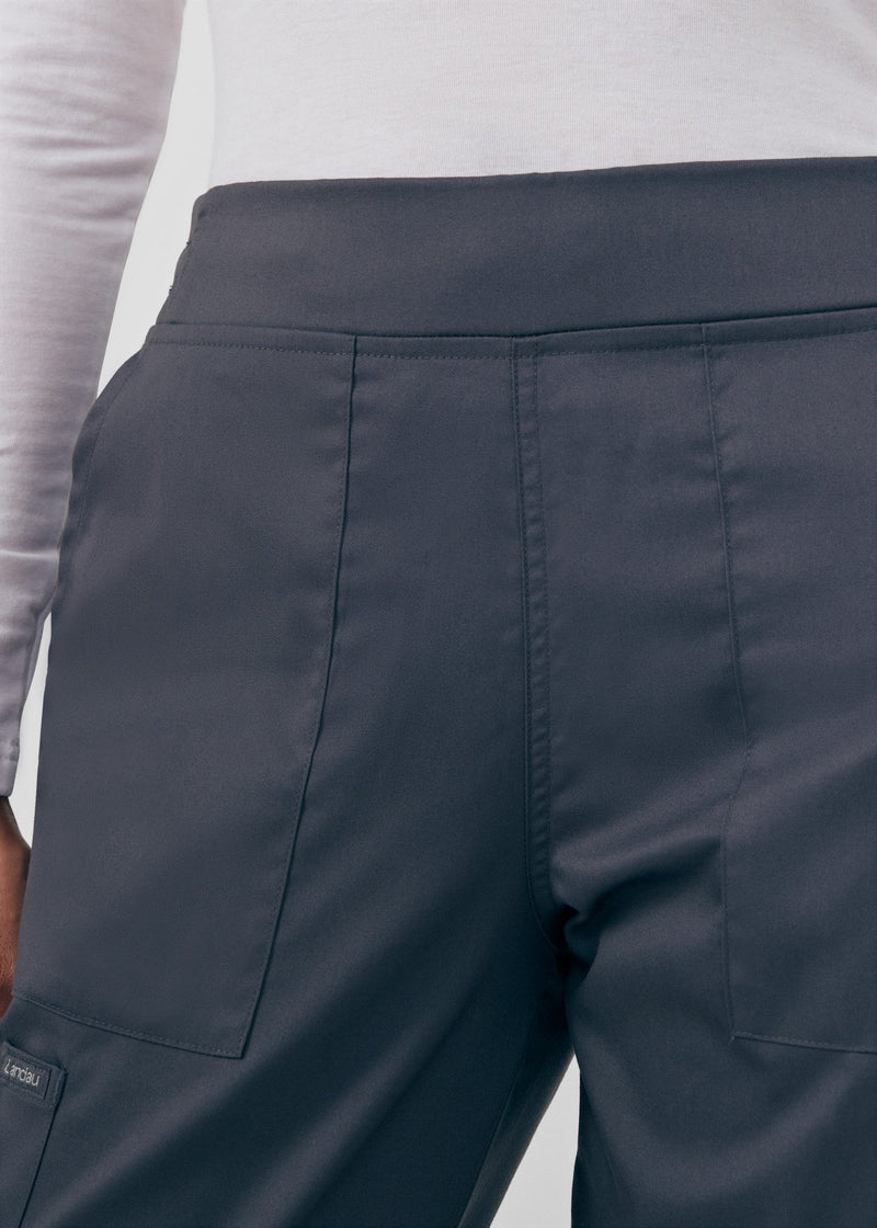 Graphite - Landau ProFlex Women's 6 Pocket Cargo Jogger Scrub Pant for Nursing