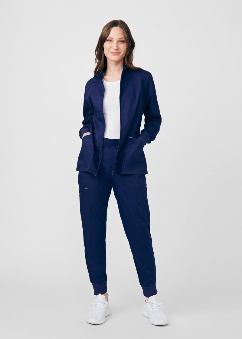 True Navy - Landau ProFlex Women's 6 Pocket Cargo Jogger Scrub Pant for Nursing