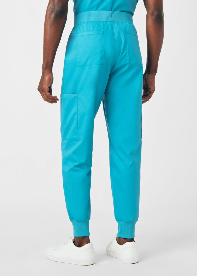 Teal - Landau ProFlex Men's 7 Pocket Cargo Jogger Scrub Pant for Nursing