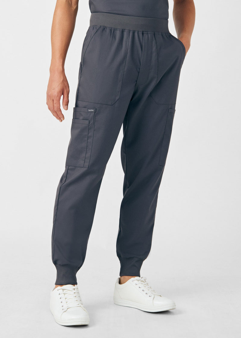 Graphite - Landau ProFlex Men's 7 Pocket Cargo Jogger Scrub Pant for Nursing