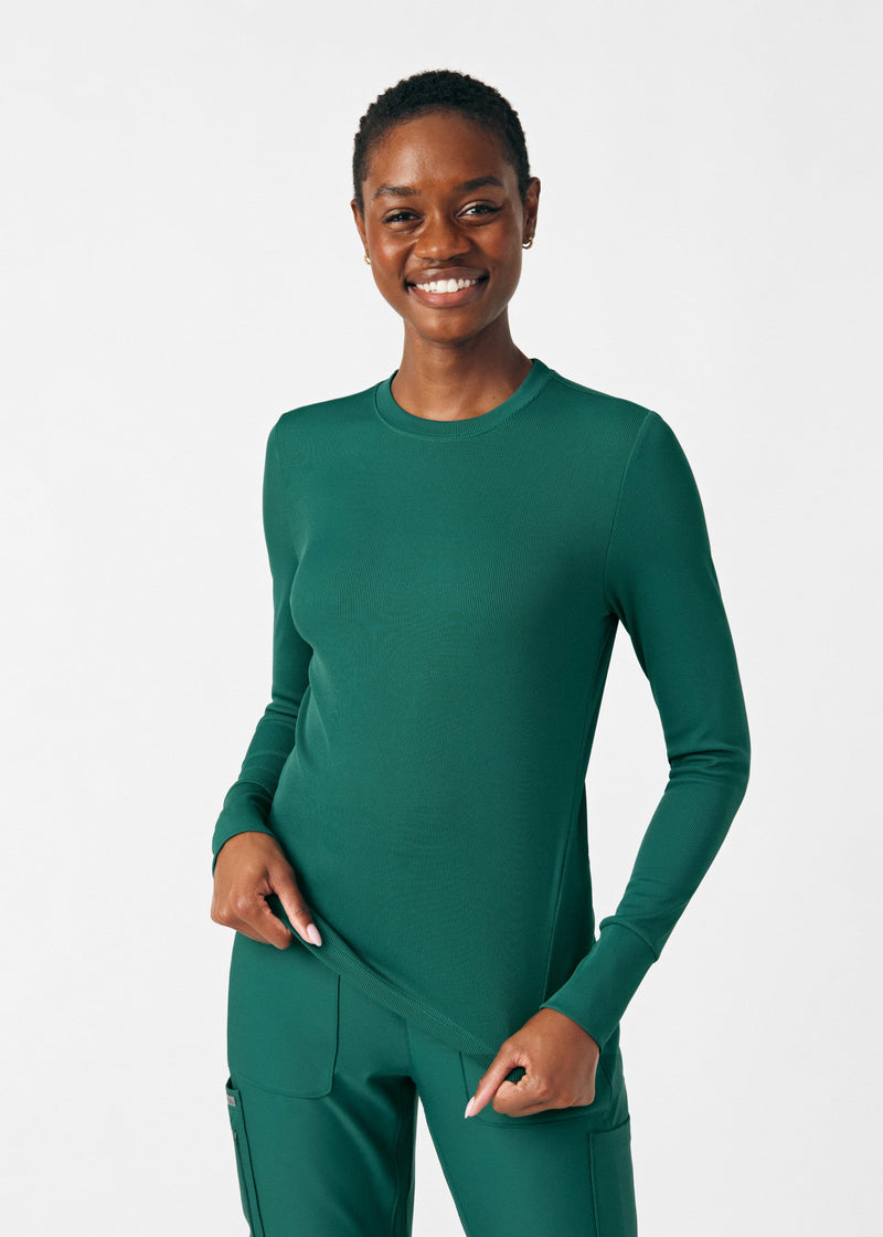 Hunter - Landau Forward Women's 1 Pocket Long Sleeve Crew Neck Underscrub Tee for Nursing