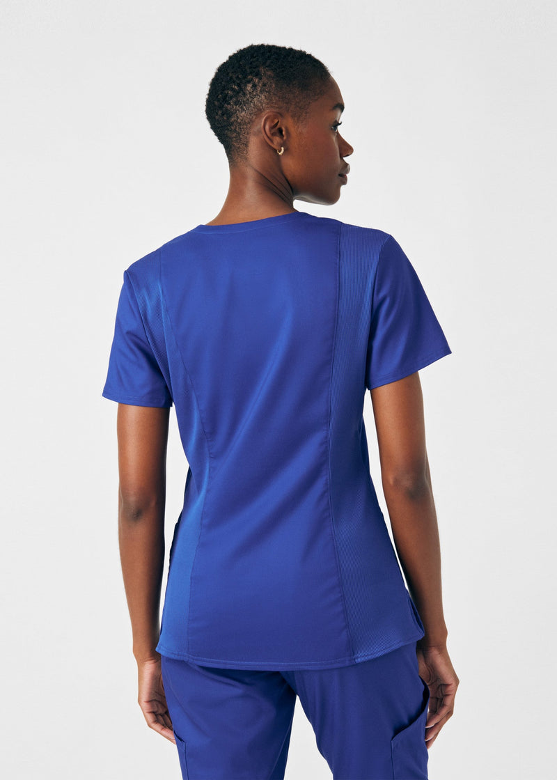 Galaxy - Landau ProFlex Women's 3 Pocket V-Neck Rib-Knit Scrub Top for Nursing