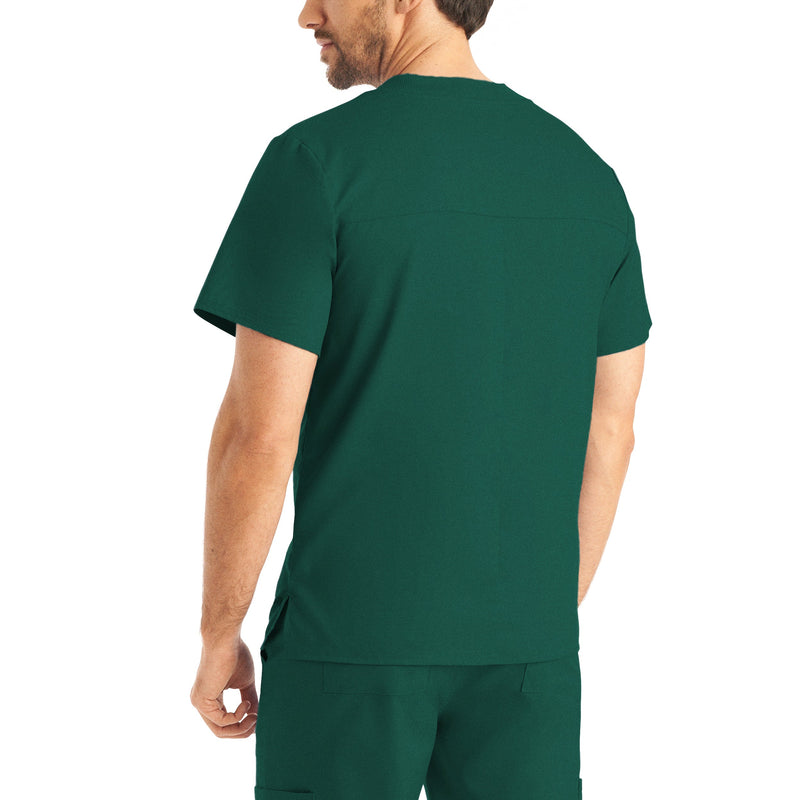 Hunter - Landau ProFlex Men's 2 Pocket V-Neck Scrub Top for Nursing