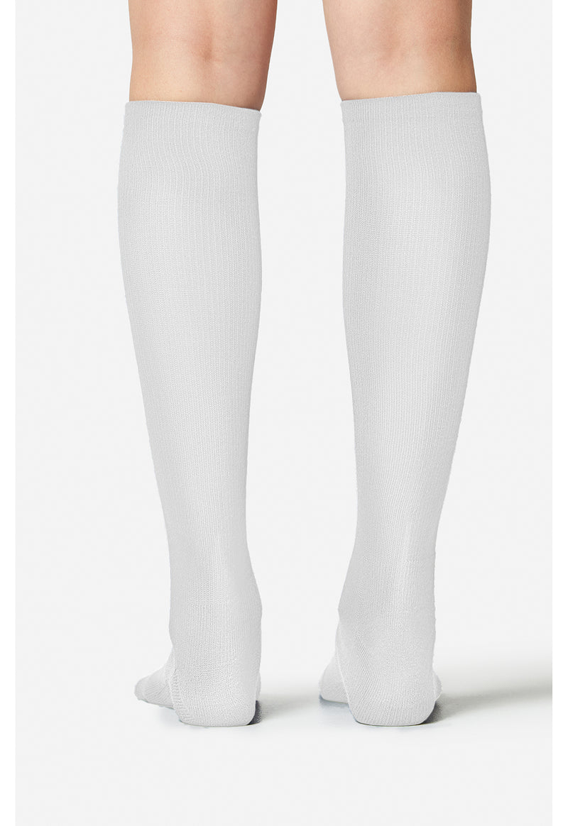 White - Knee High 15-20 mmHg Compression Socks (Back)