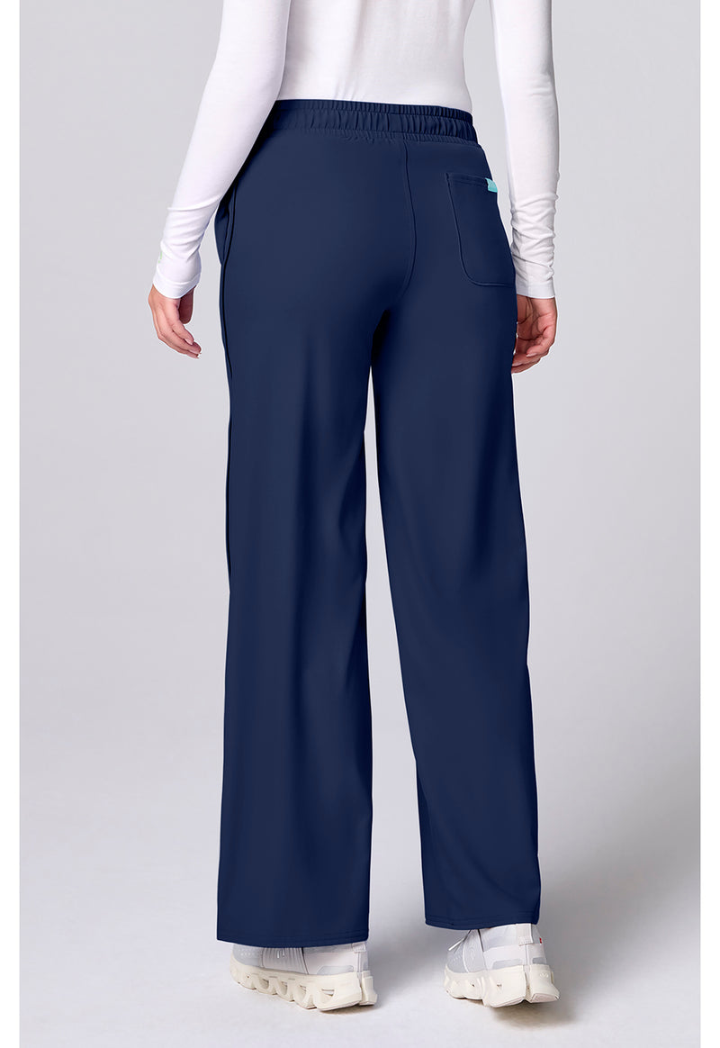 Navy - Med Couture Insight Women Scrub Pants - Back View