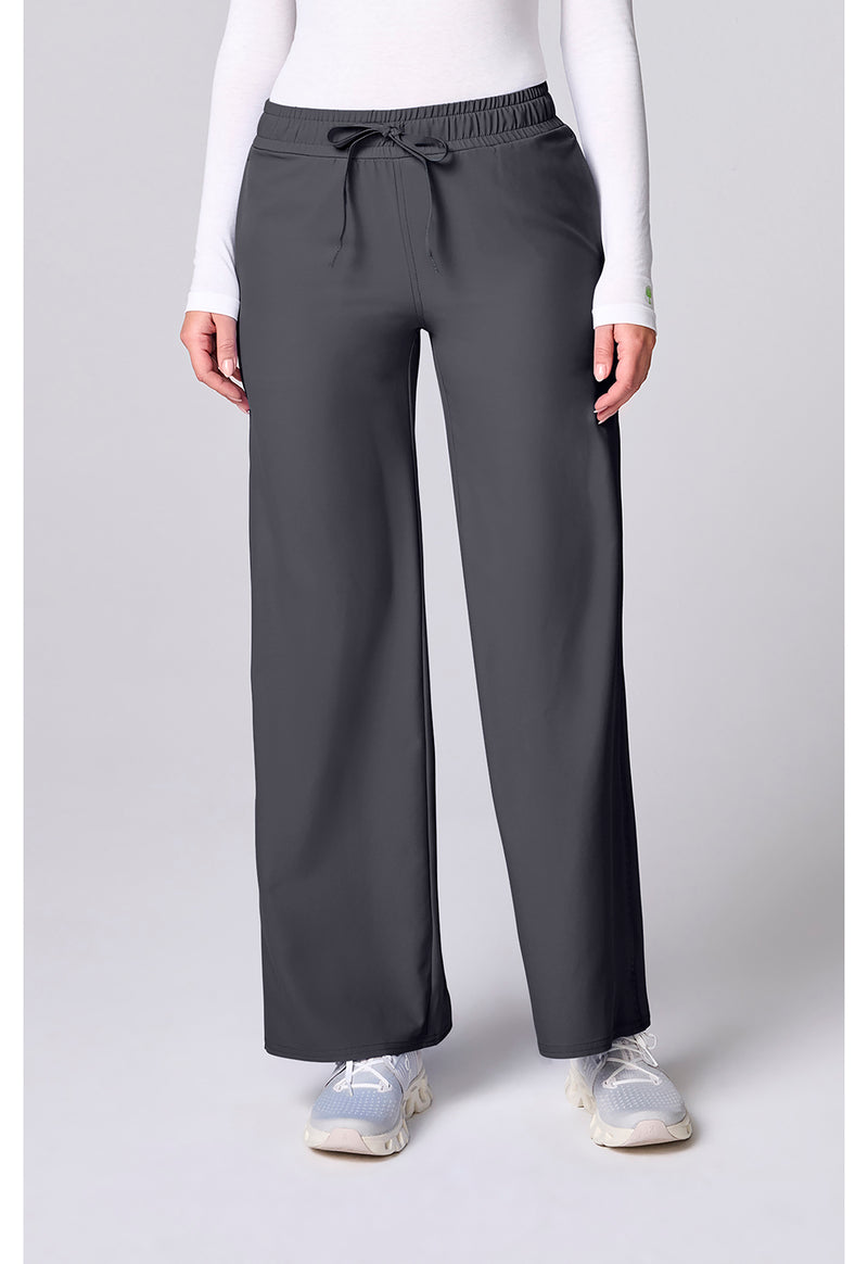 Pewter - Med Couture Insight Women Scrub Pants - Front View