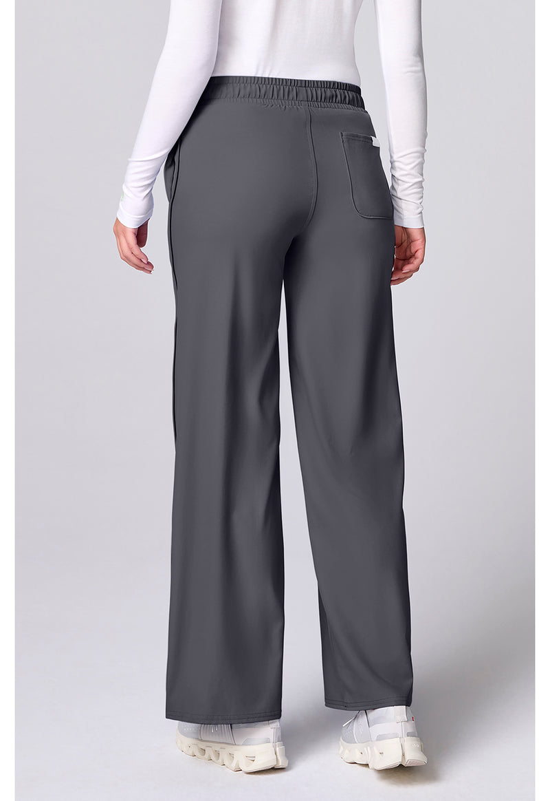 Pewter - Med Couture Insight Women Scrub Pants - Back View