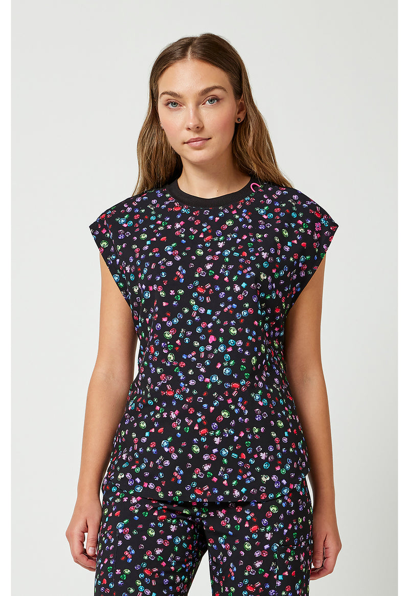 SPARKLING JEWELS - Printed Dolman Top