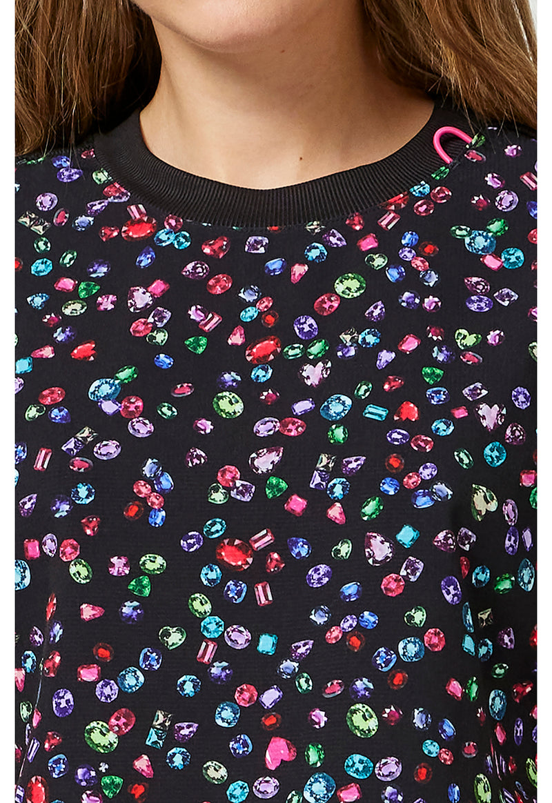 SPARKLING JEWELS - Printed Dolman Top (View 2)
