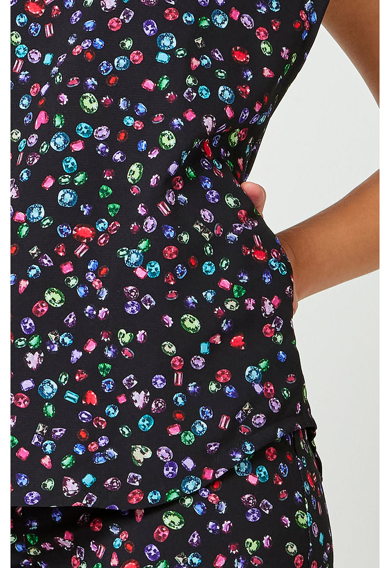 SPARKLING JEWELS - Printed Dolman Top (View 4)