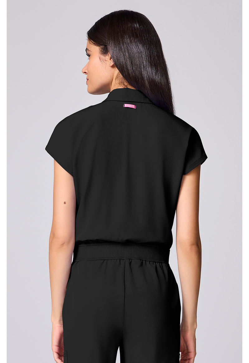 Black - Dolman Wide Leg Jumpsuit (Back)