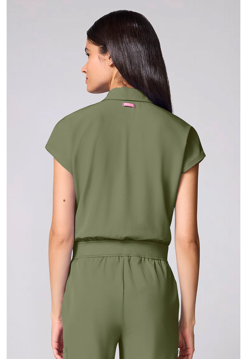 Olive - Dolman Wide Leg Jumpsuit (Back)