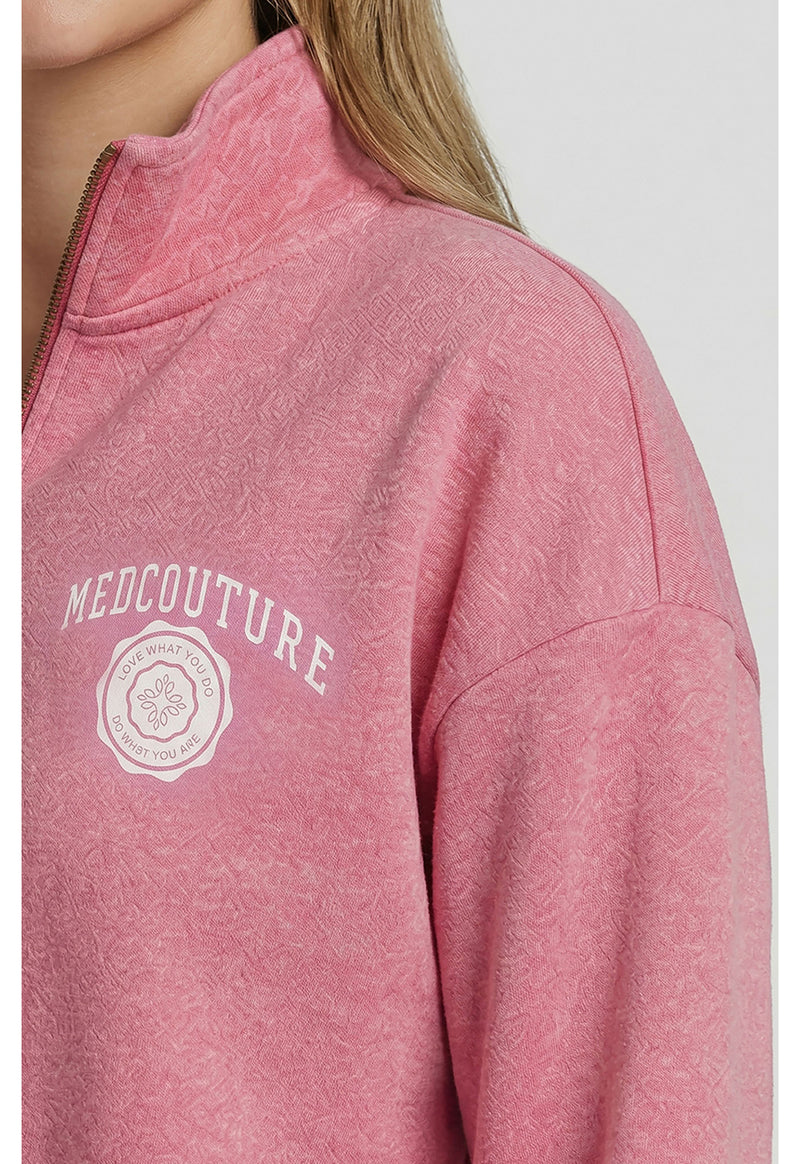 Pink Power Heather - Half Zip Pullover (View 3)
