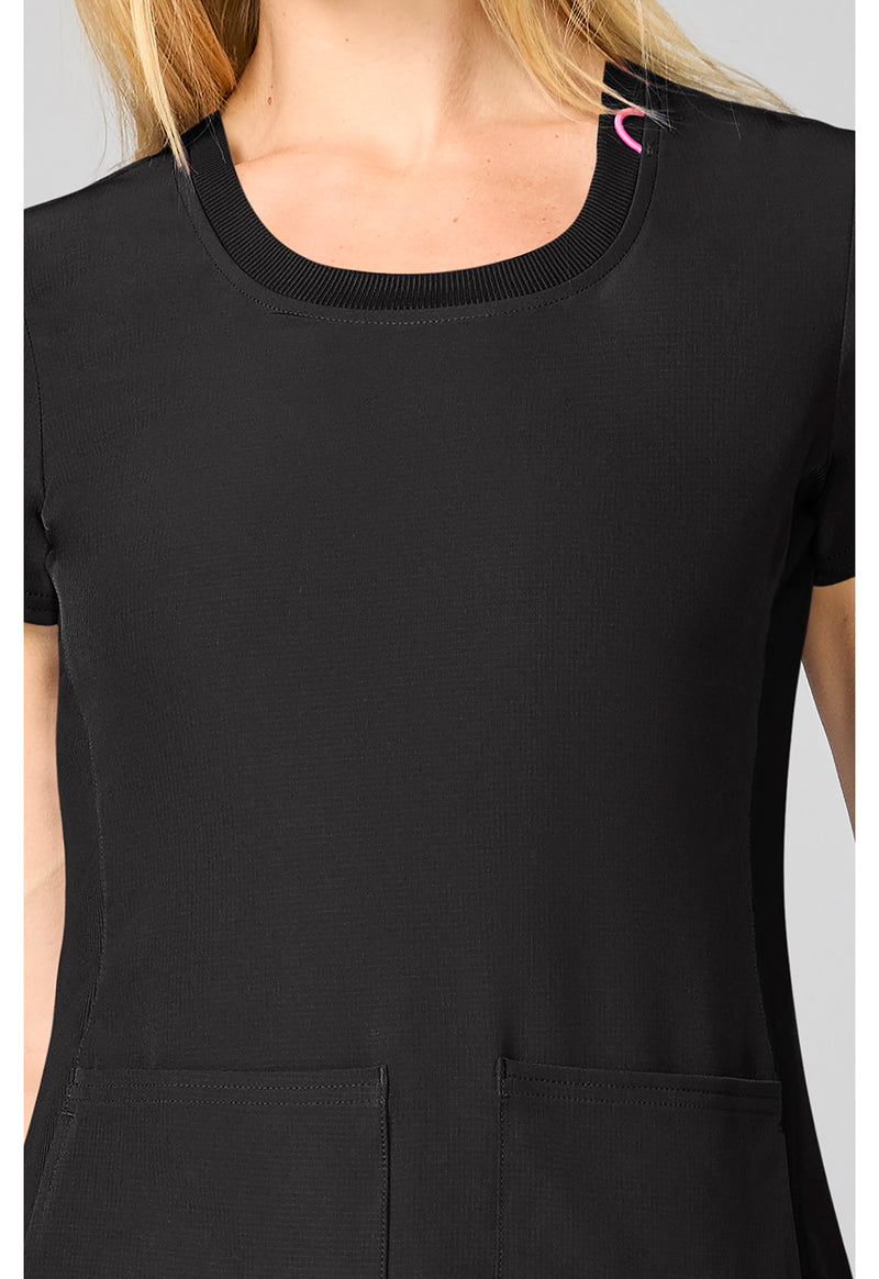 Black - Four Pocket Round Neck Top (View 2)
