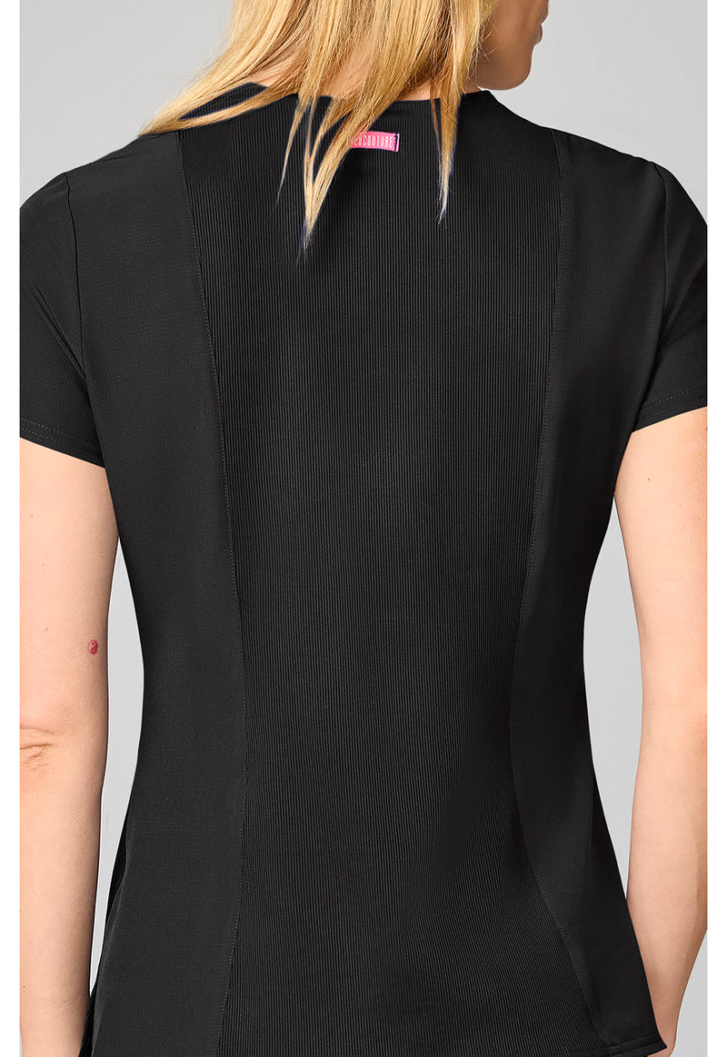 Black - Four Pocket Round Neck Top (View 4)