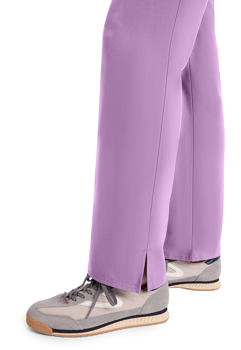 Lilac - Women's Mid Rise Flare Leg Scrub Pants (View 3)