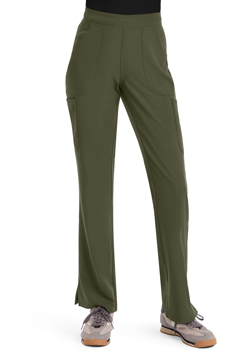Olive - Med Couture Insight Women Scrub Pants - Front View