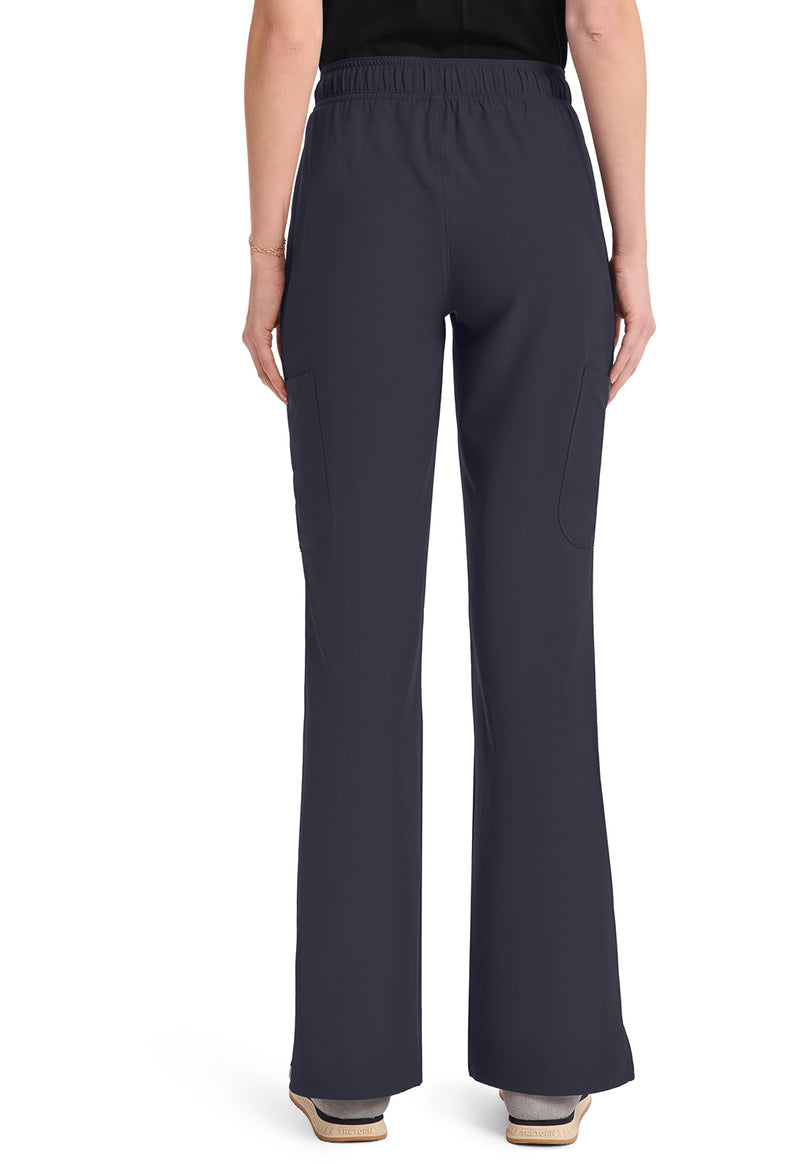 Pewter - Med Couture Insight Women Scrub Pants - Back View