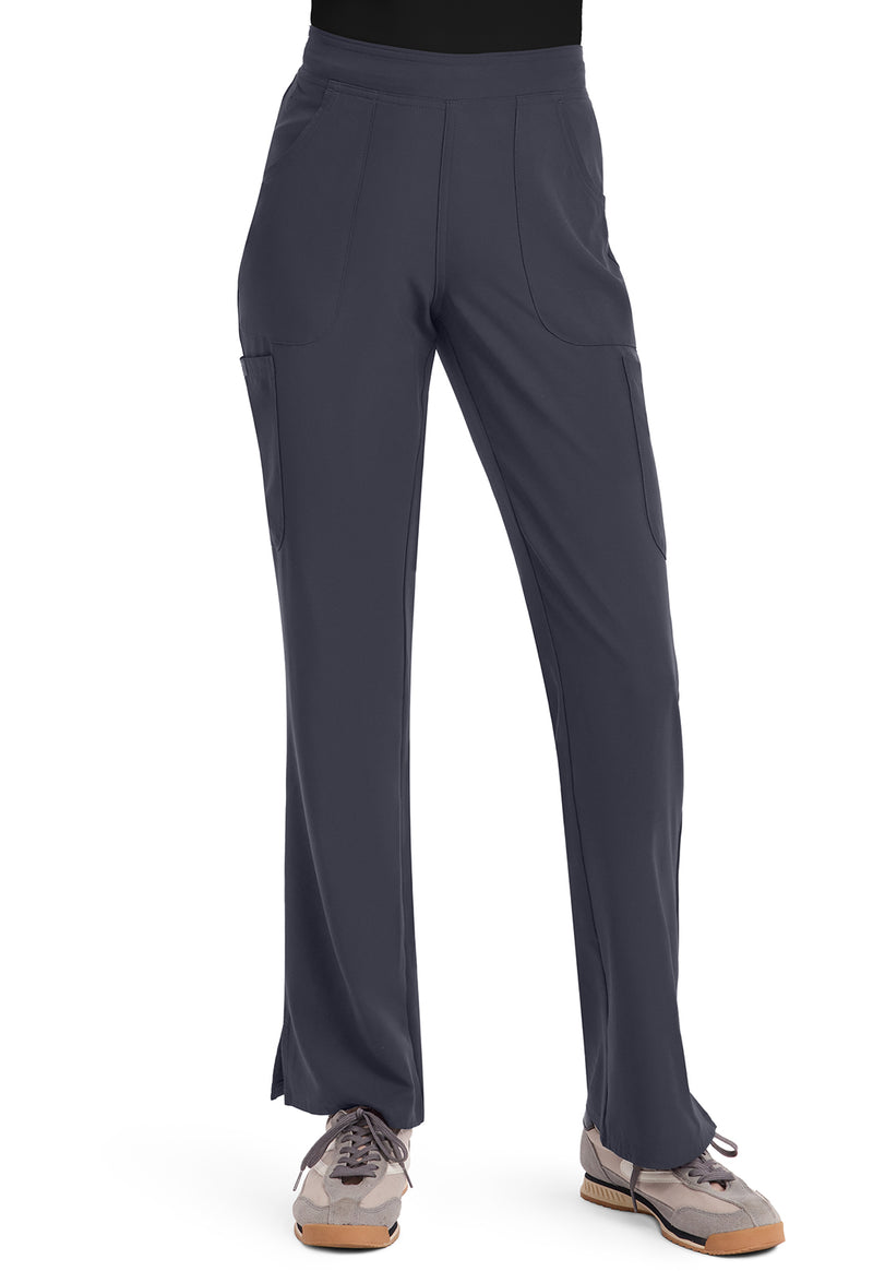 Pewter - Med Couture Insight Women Scrub Pants - Front View