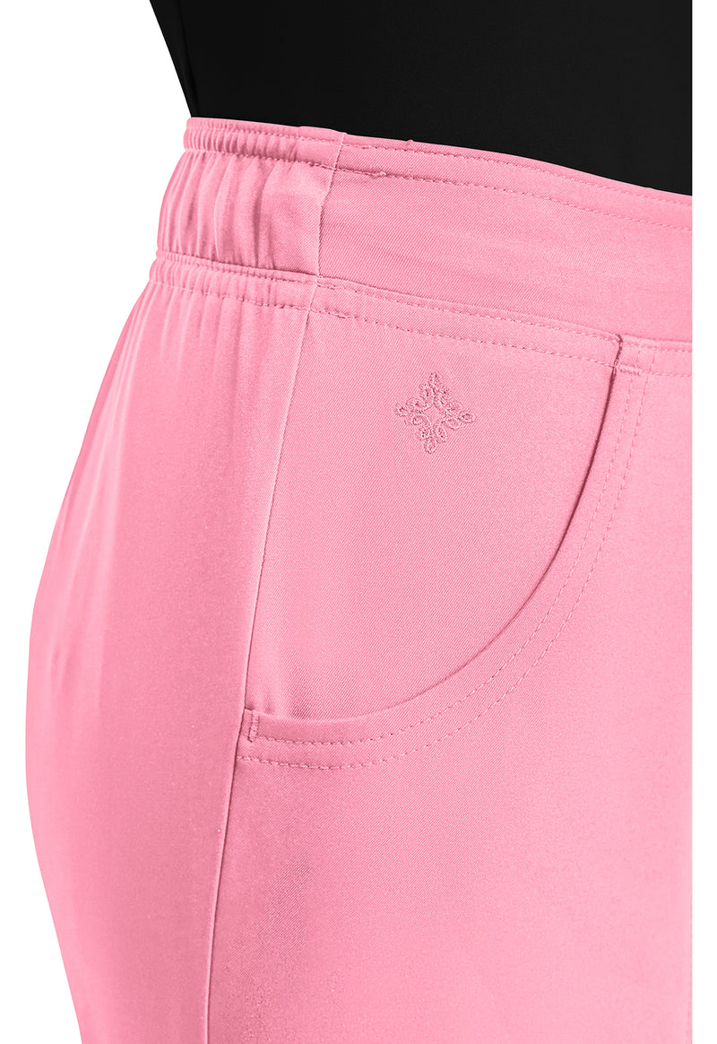 Taffy Pink - Women's Mid Rise Flare Leg Scrub Pants (View 2)