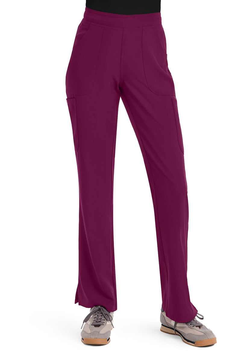 Wine - Med Couture Insight Women Scrub Pants - Front View