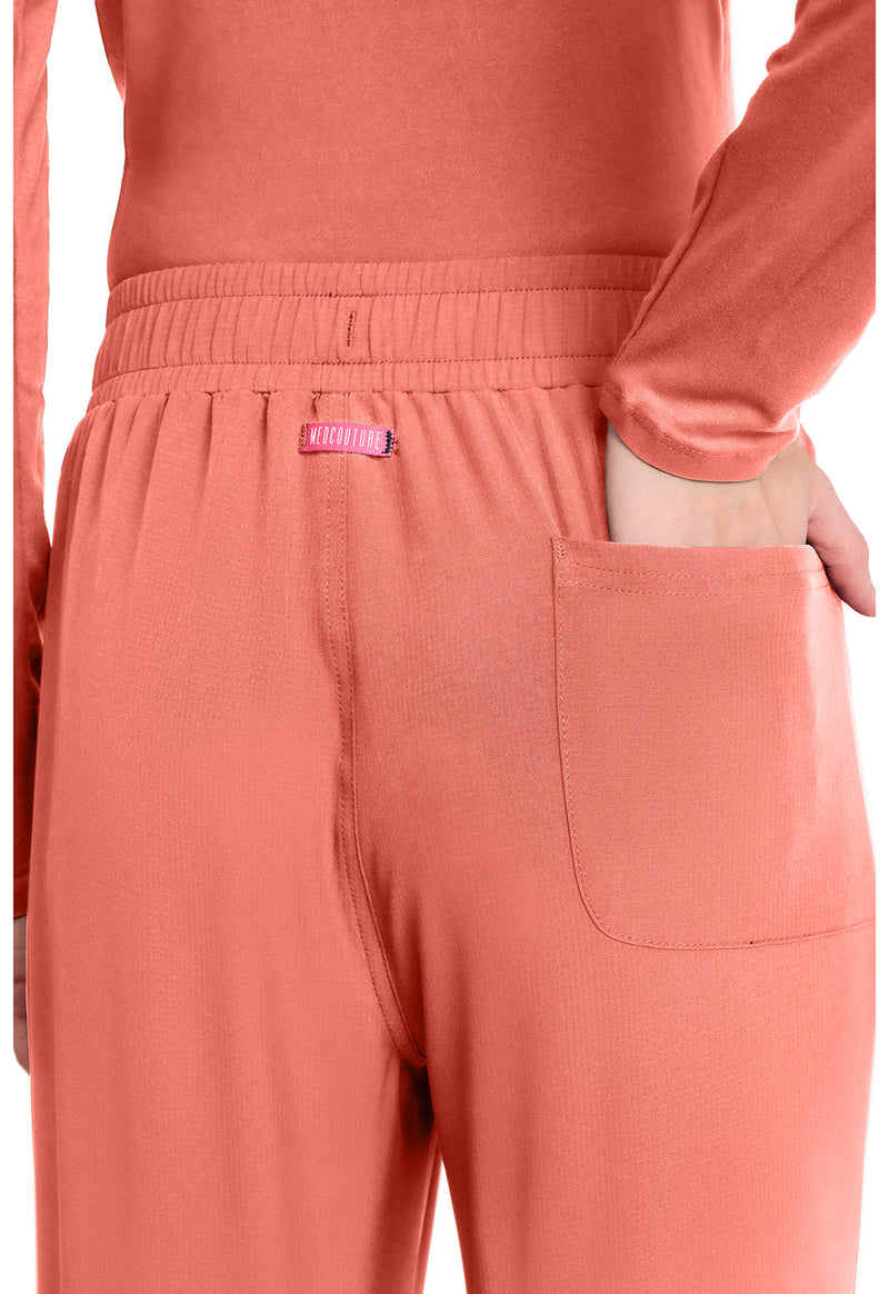 Coral Fusion - Women's Straight Leg Pull-On Scrub Pants (View 2)