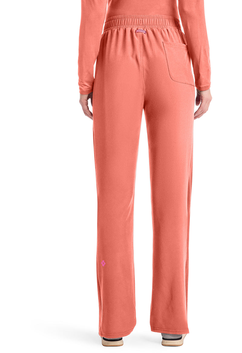 Coral Fusion - Med Couture AMP Women Scrub Pants - Back View