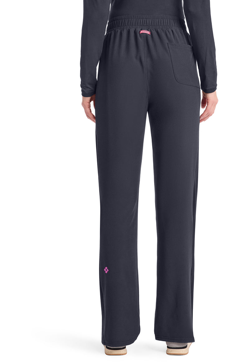 Pewter - Med Couture AMP Women Scrub Pants - Back View