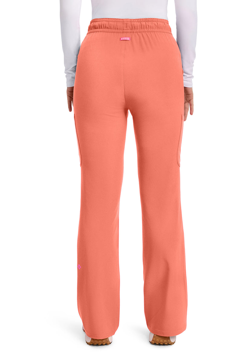 Coral Fusion - Med Couture AMP Women Scrub Pants - Back View