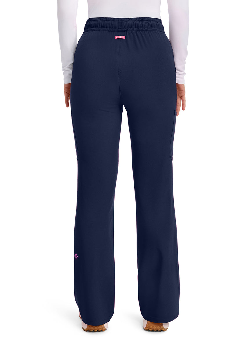 Navy - Med Couture AMP Women Scrub Pants - Back View