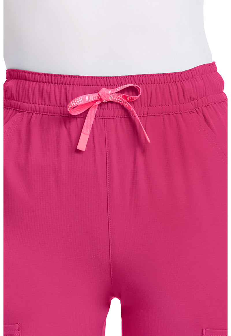 Pink Power - Women's High Rise 4-Pocket Flare Scrub Pants (View 3)