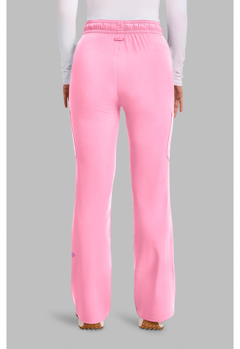 Pixel Pink - Med Couture AMP Women Scrub Pants - Back View