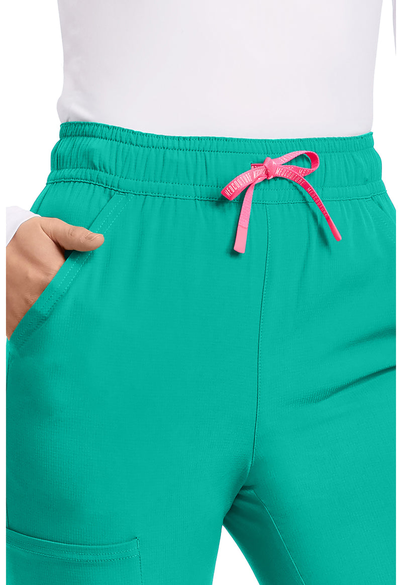 Teal Tonic - Women's High Rise 4-Pocket Flare Scrub Pants (View 2)