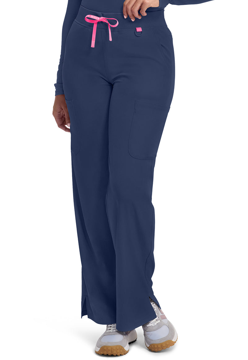 Navy - Med Couture AMP Women Scrub Pants - Front View