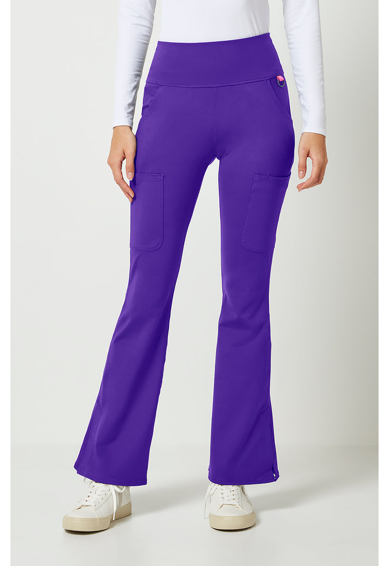 Galactic Purple - Med Couture AMP Knit Women Scrub Pants - Front View
