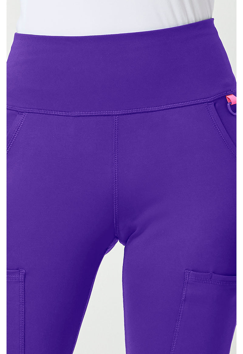 Galactic Purple - Women's Flare Leg Yoga Scrub Pants (View 2)